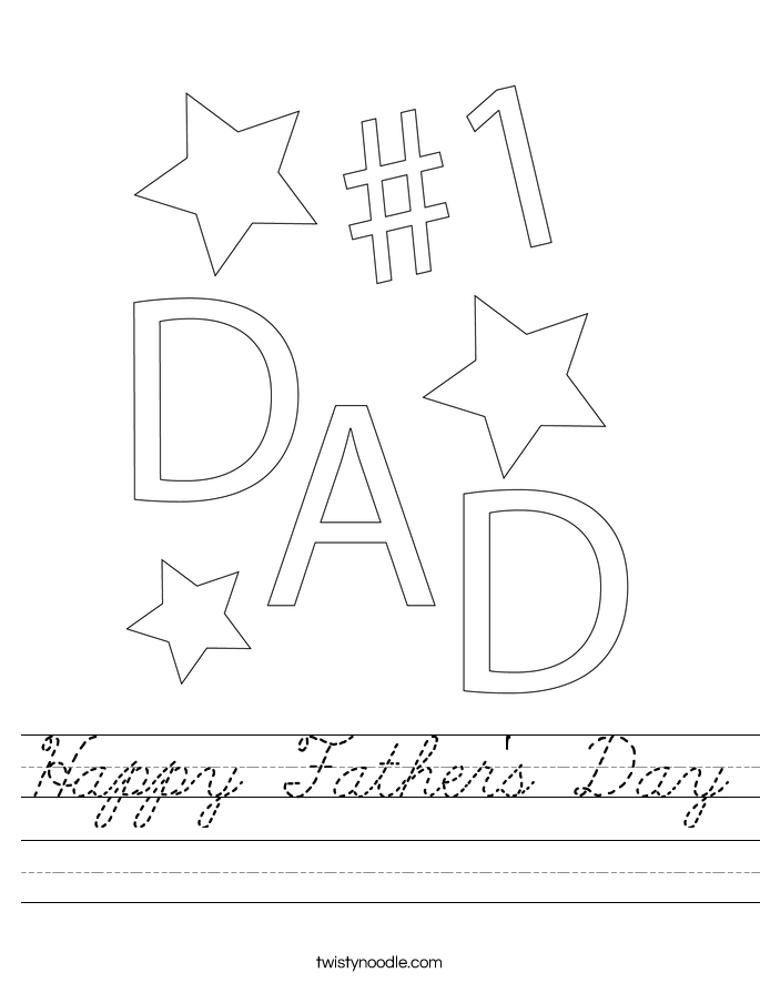 Happy Father's Day Worksheet