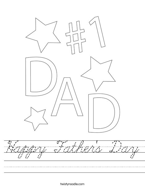 #1 Dad Worksheet