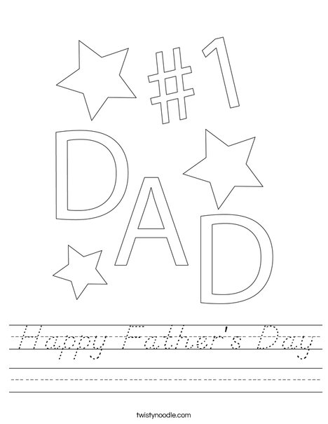 #1 Dad Worksheet