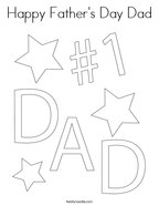 Happy Father's Day Dad Coloring Page