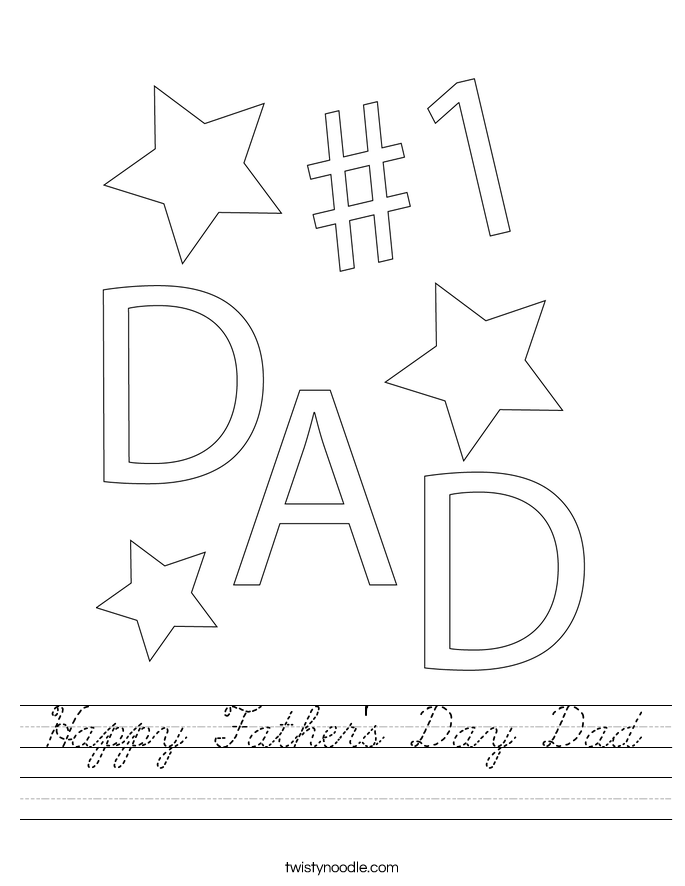 Happy Father's Day Dad Worksheet