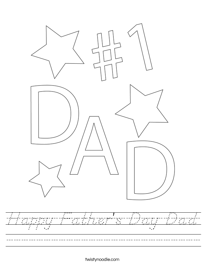 Happy Father's Day Dad Worksheet
