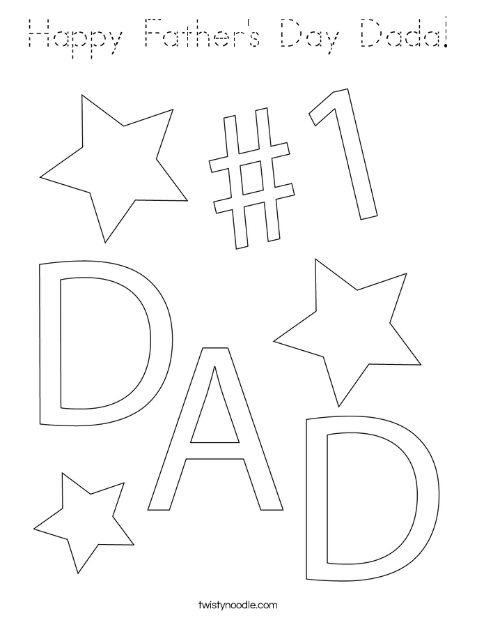 Happy Father's Day Dada! Coloring Page