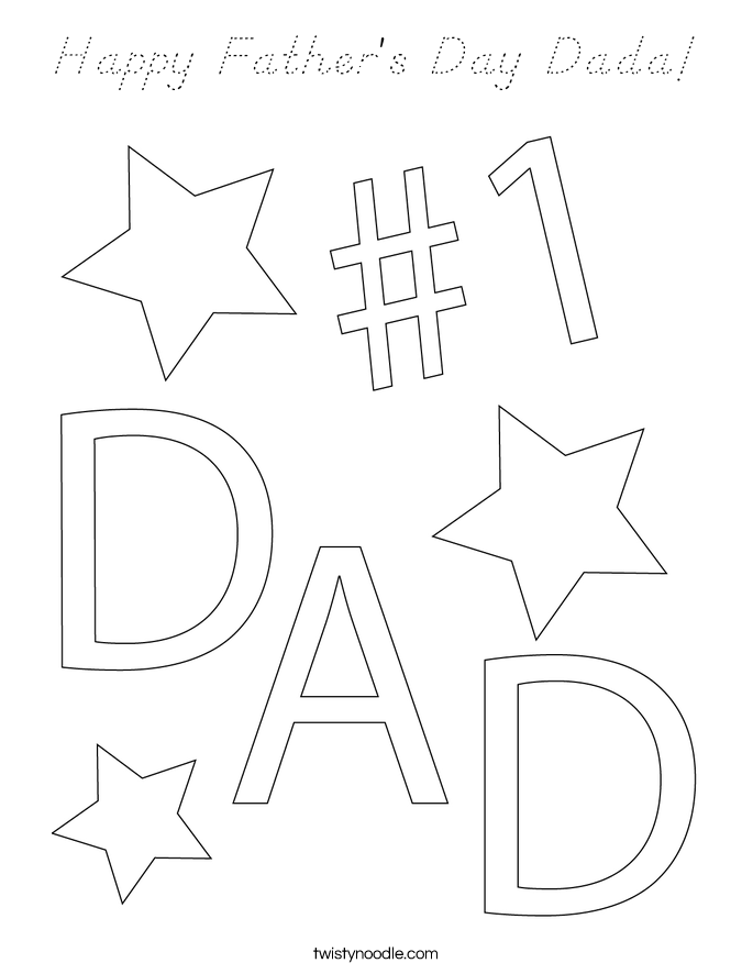 Happy Father's Day Dada! Coloring Page