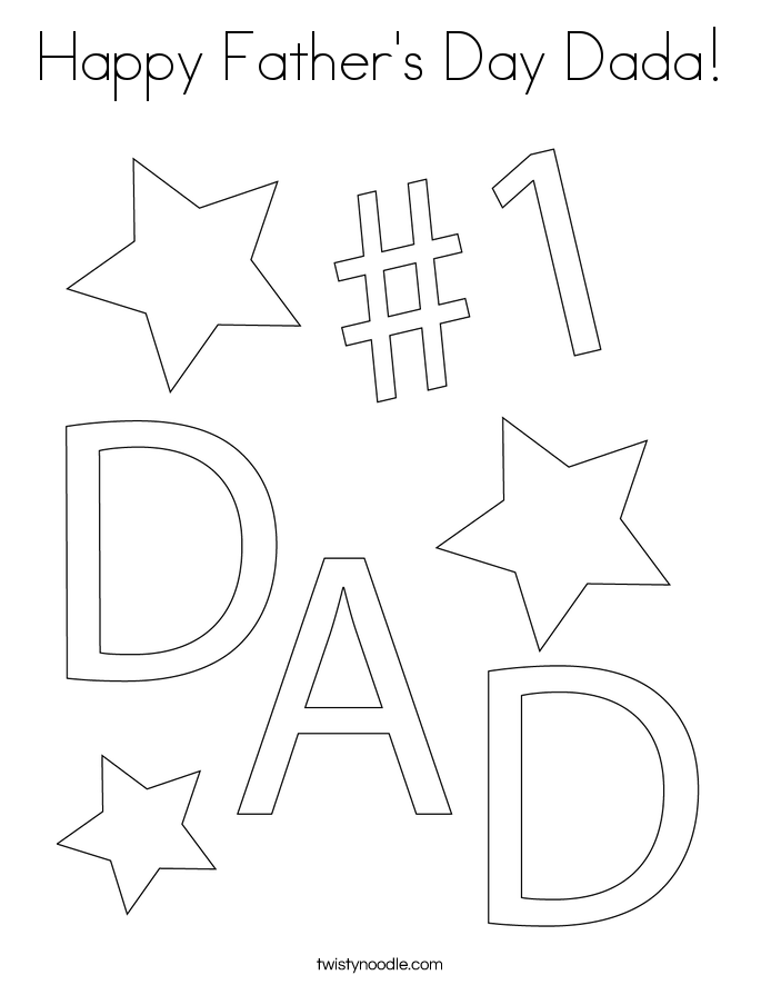 Happy Father's Day Dada! Coloring Page