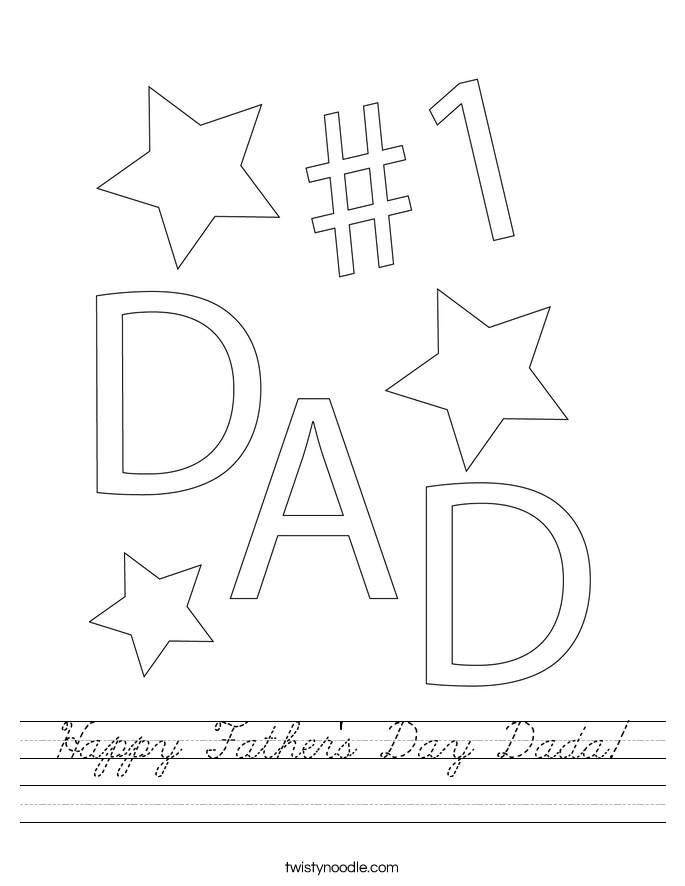 Happy Father's Day Dada! Worksheet