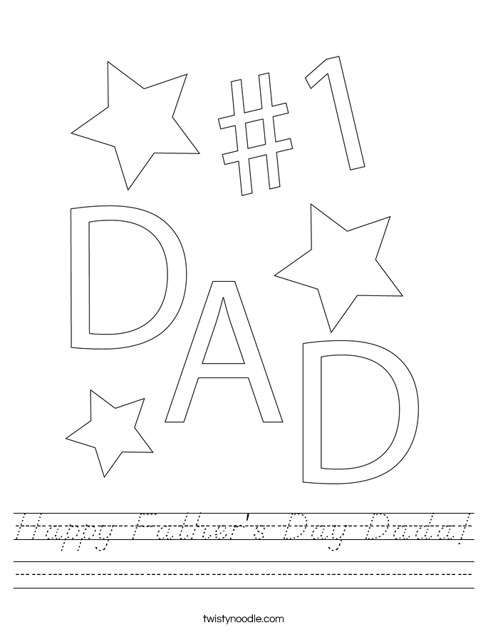 Happy Father's Day Dada! Worksheet