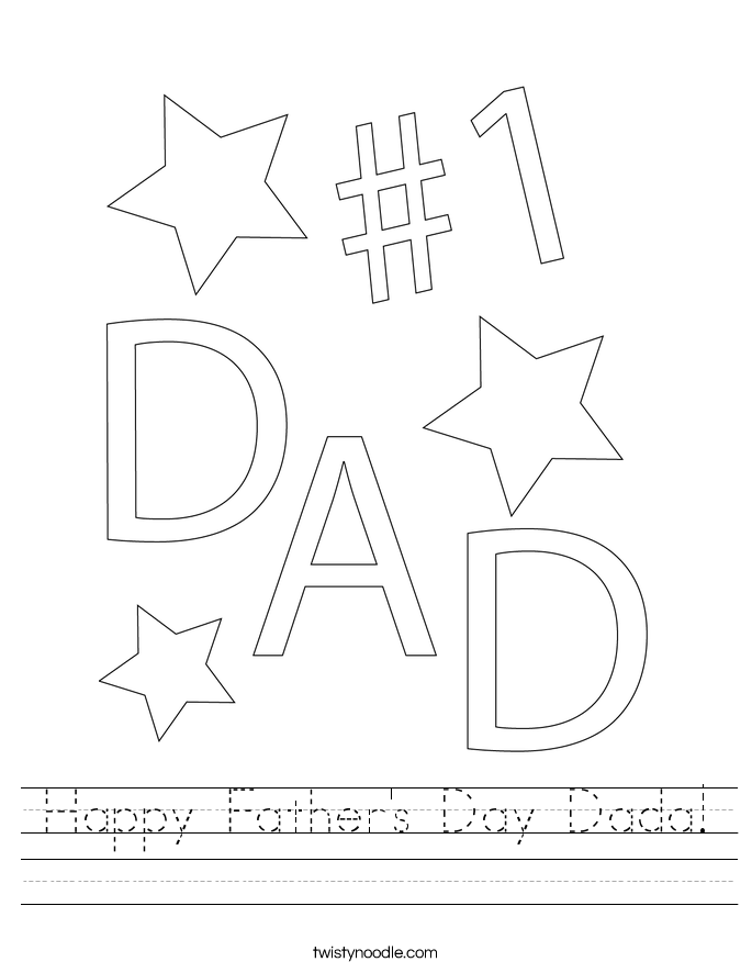 Happy Father's Day Dada! Worksheet