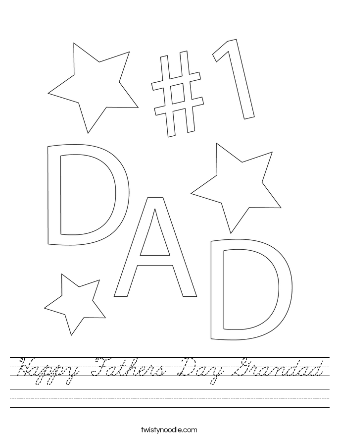 Happy Fathers Day Grandad Worksheet