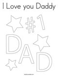 I Love you DaddyColoring Page