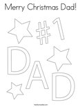 Merry Christmas Dad! Coloring Page