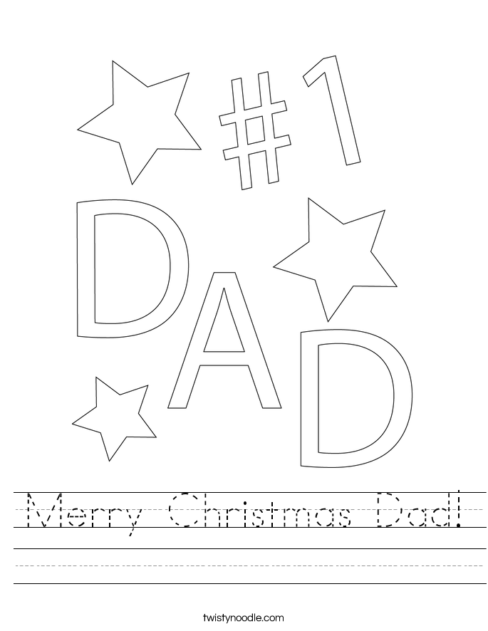 Merry Christmas Dad! Worksheet