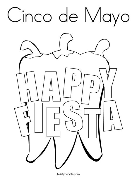 Happy Fiesta Peppers Coloring Page
