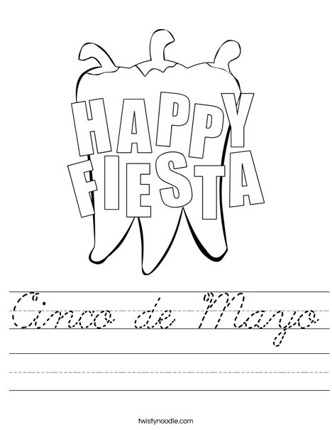 Happy Fiesta Peppers Worksheet