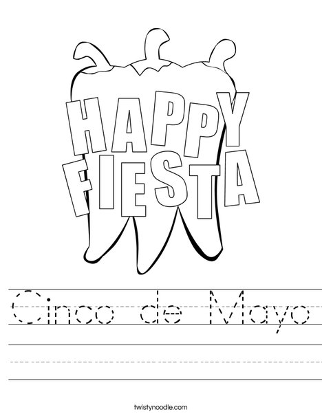 Happy Fiesta Peppers Worksheet