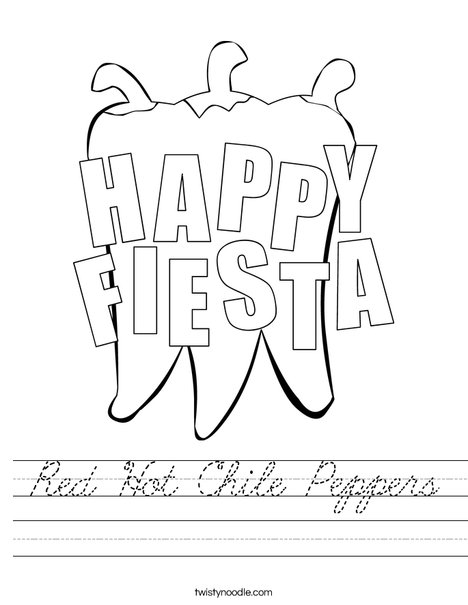Happy Fiesta Peppers Worksheet