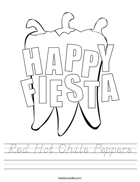 Happy Fiesta Peppers Worksheet