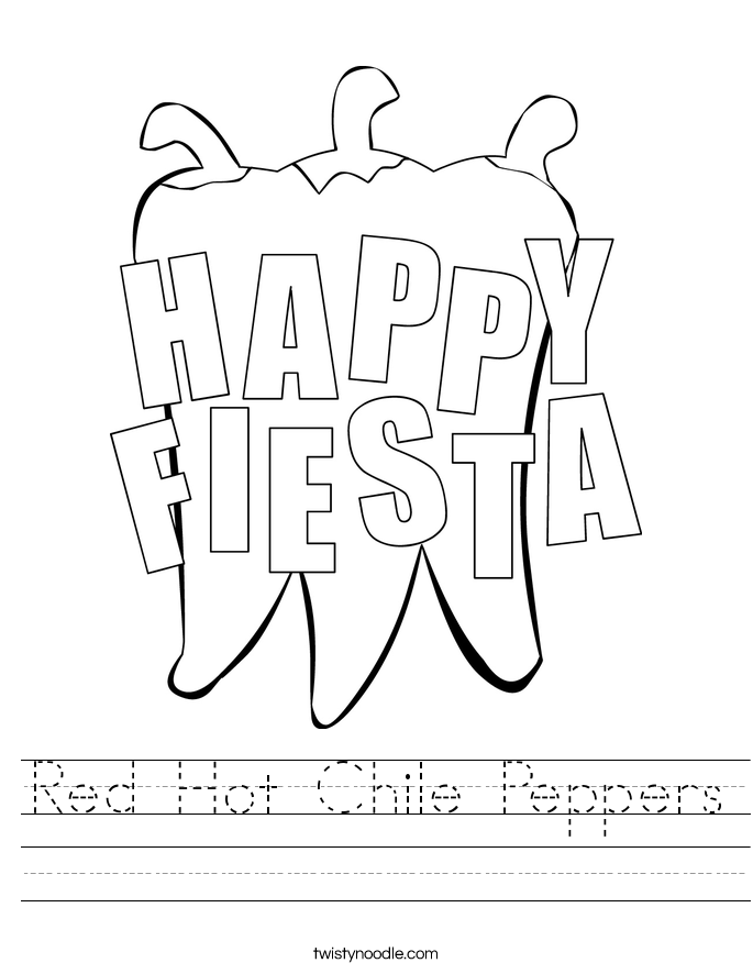 Red Hot Chile Peppers Worksheet