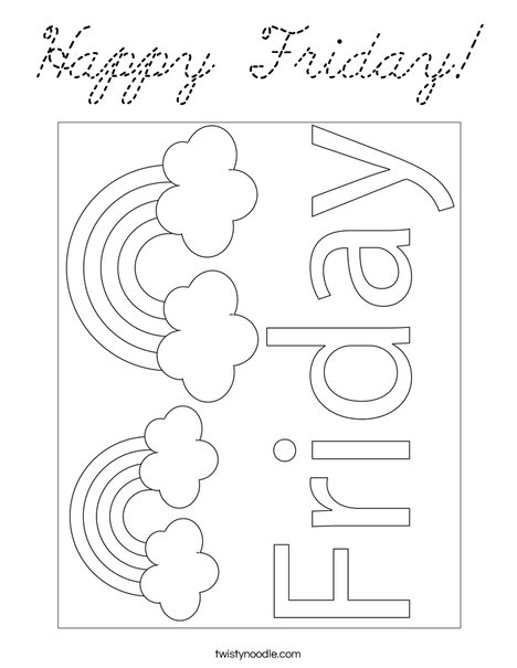 Happy Friday! Coloring Page