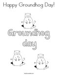 Happy Groundhog Day! Coloring Page