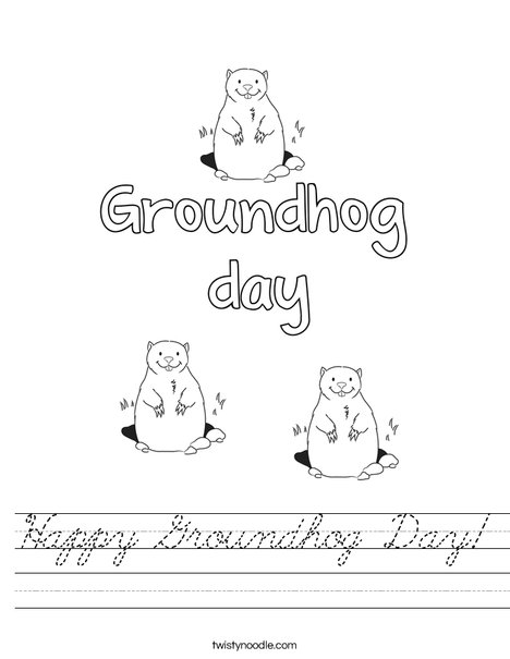 Happy Groundhog Day Worksheet