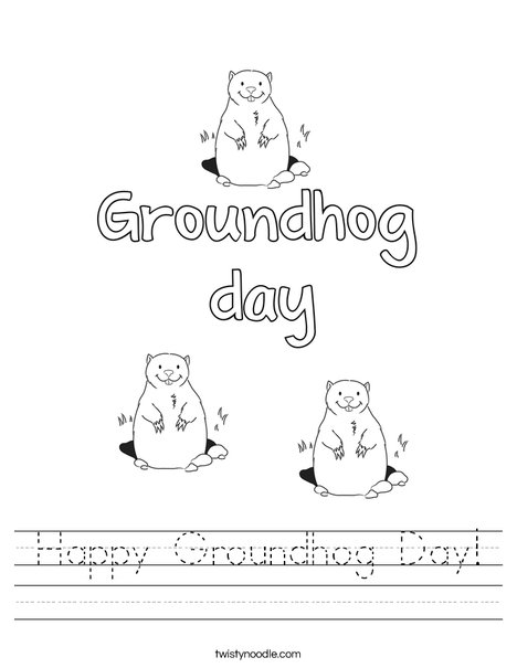 Happy Groundhog Day Worksheet