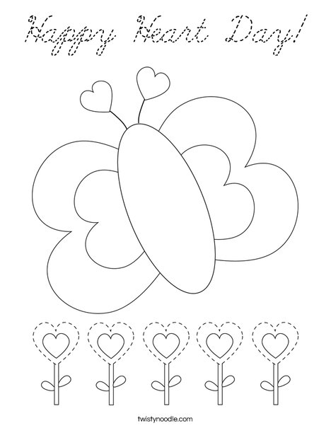 Happy Heart Day! Coloring Page