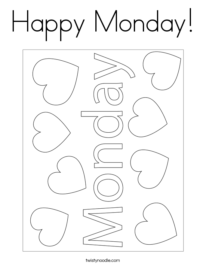 Happy Monday! Coloring Page