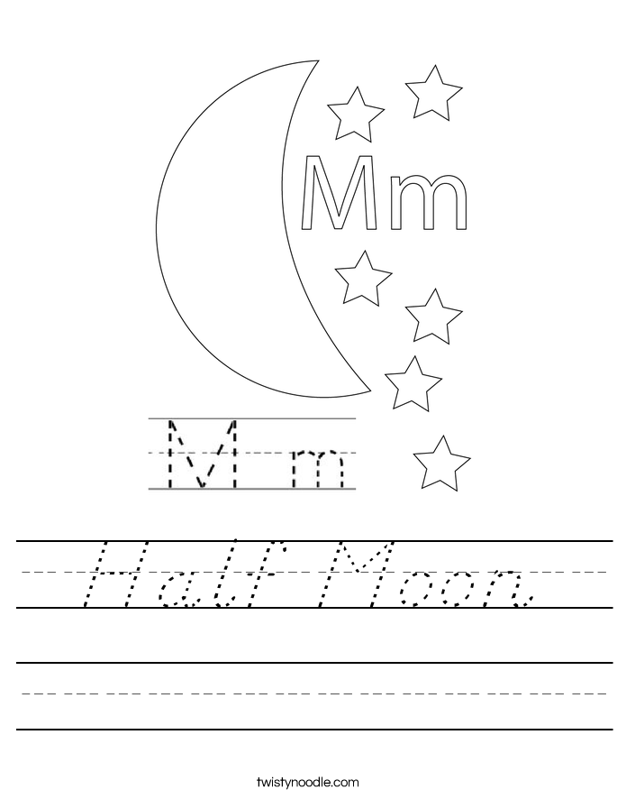 Half Moon Worksheet