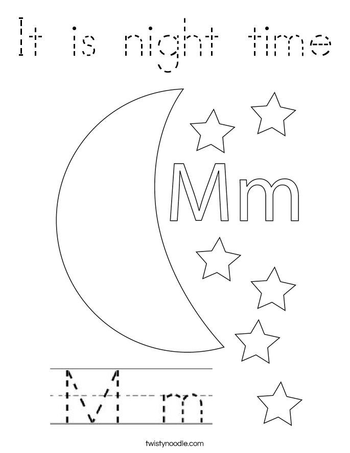 It is night time Coloring Page