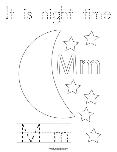 Happy Moon Coloring Page