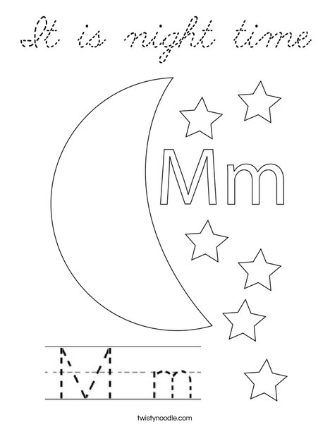 Happy Moon Coloring Page