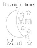 It is night time Coloring Page