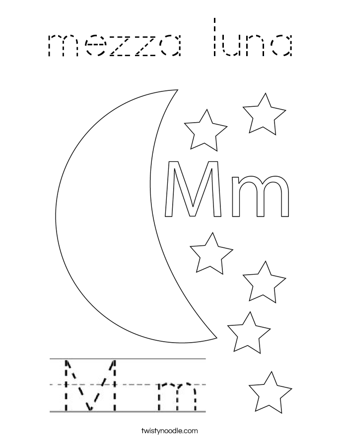 mezza luna Coloring Page