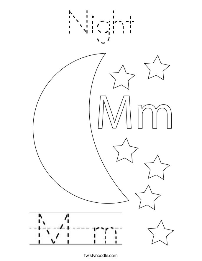 Night Coloring Page