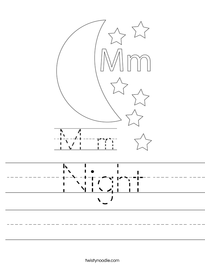 Night Worksheet - Twisty Noodle