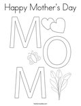 Happy Mother's DayColoring Page