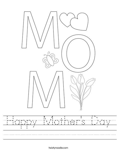 Happy Mother's Day Worksheet - Twisty Noodle happy-mother-s-day-worksheet-twisty-noodle