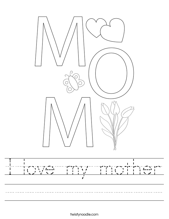 i-love-my-mother-worksheet-twisty-noodle