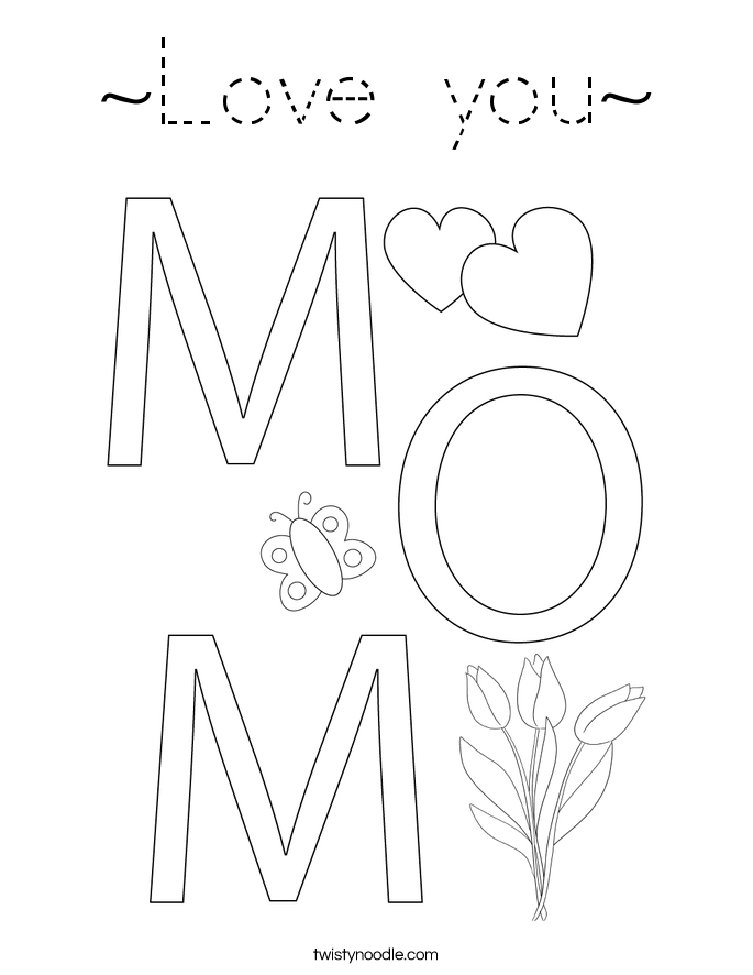~Love you~ Coloring Page