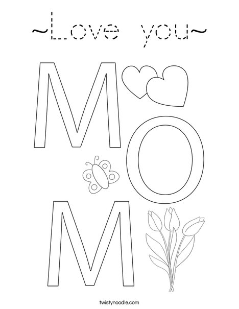 I Love You Heart Coloring Page