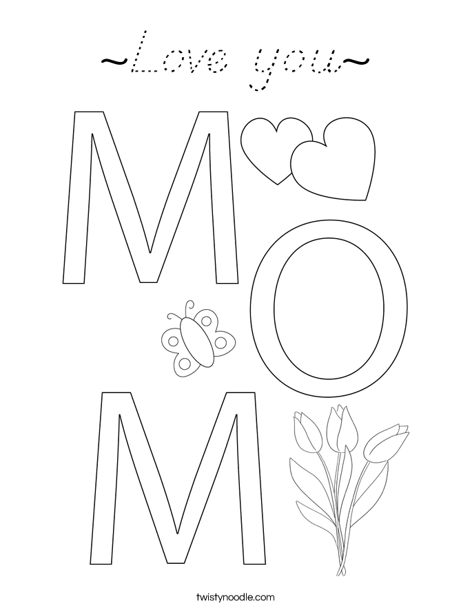 ~Love you~ Coloring Page
