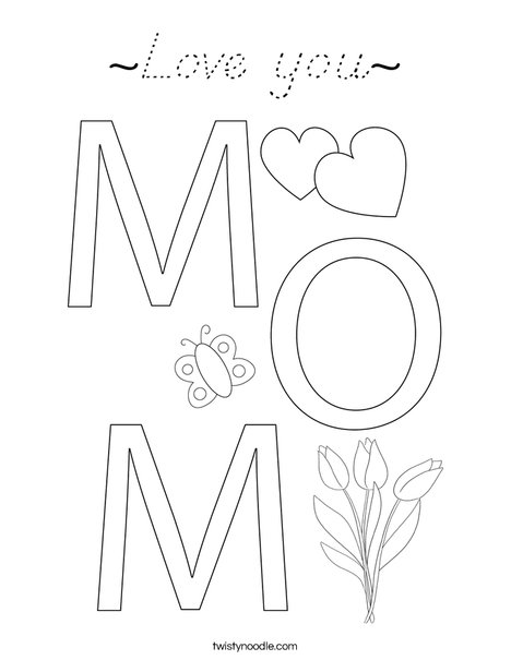 I Love You Heart Coloring Page