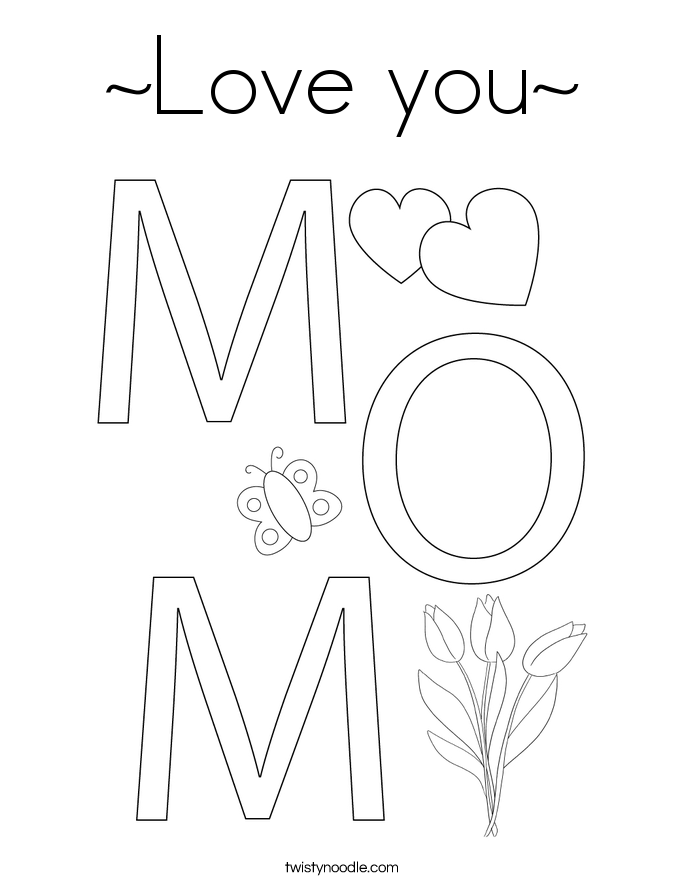 ~Love you~ Coloring Page