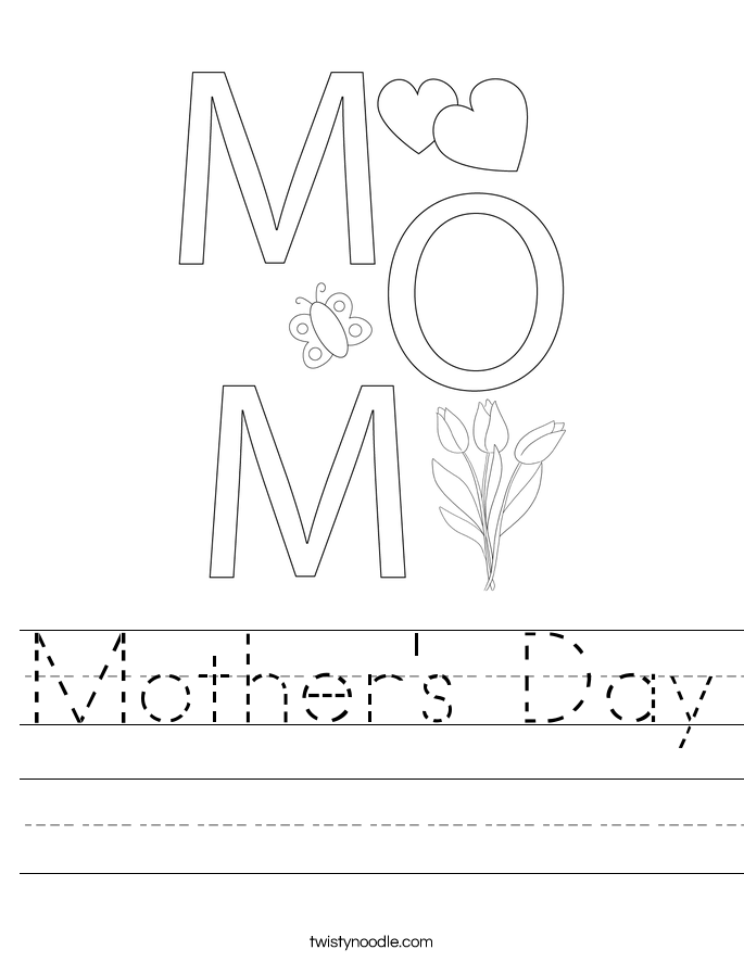 Mother's Day Worksheet - Twisty Noodle