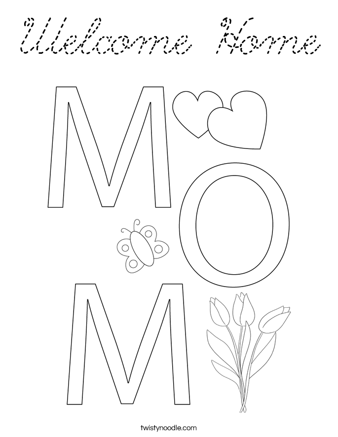 Welcome Home Printable Coloring Pages - Super Kins Author
