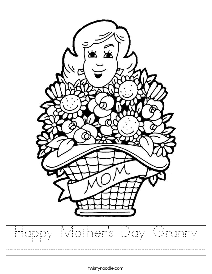 Happy Mother's Day Granny Worksheet