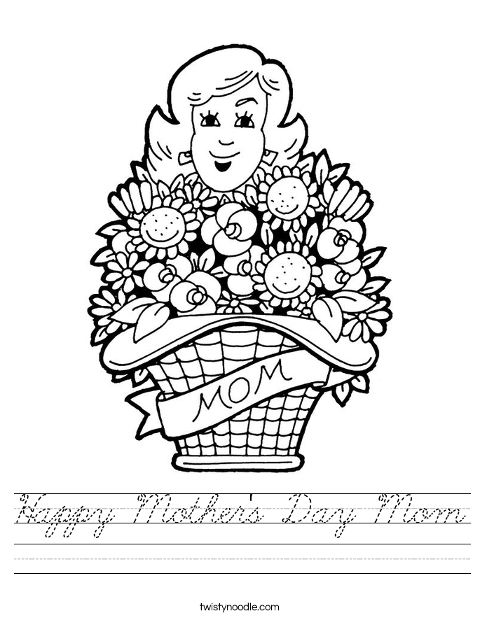 Happy Mother's Day Mom Worksheet