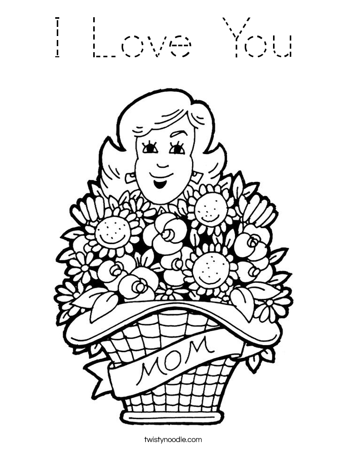 I Love You Coloring Page