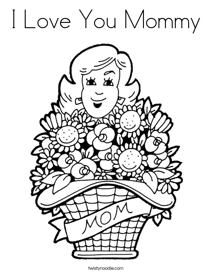 I Love You Mommy Coloring Page